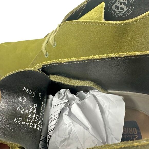 Clark’s Green Suede Leather Chukka Boots Men’s Size 8.5M - Picture 3 of 9